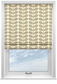 Orla Kiely Two Colour Stem, Warm Grey - Twist&Fit Roman Blind